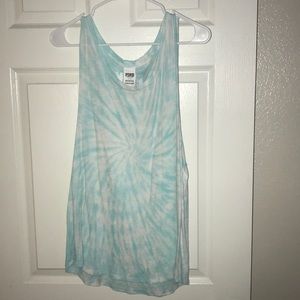Light Blue Tie-Dye PINK muscle tank top ✨